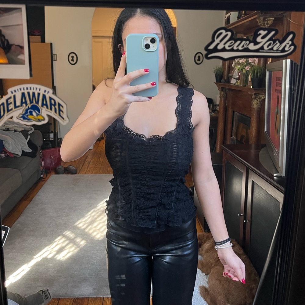 Vintage Lace Black Top